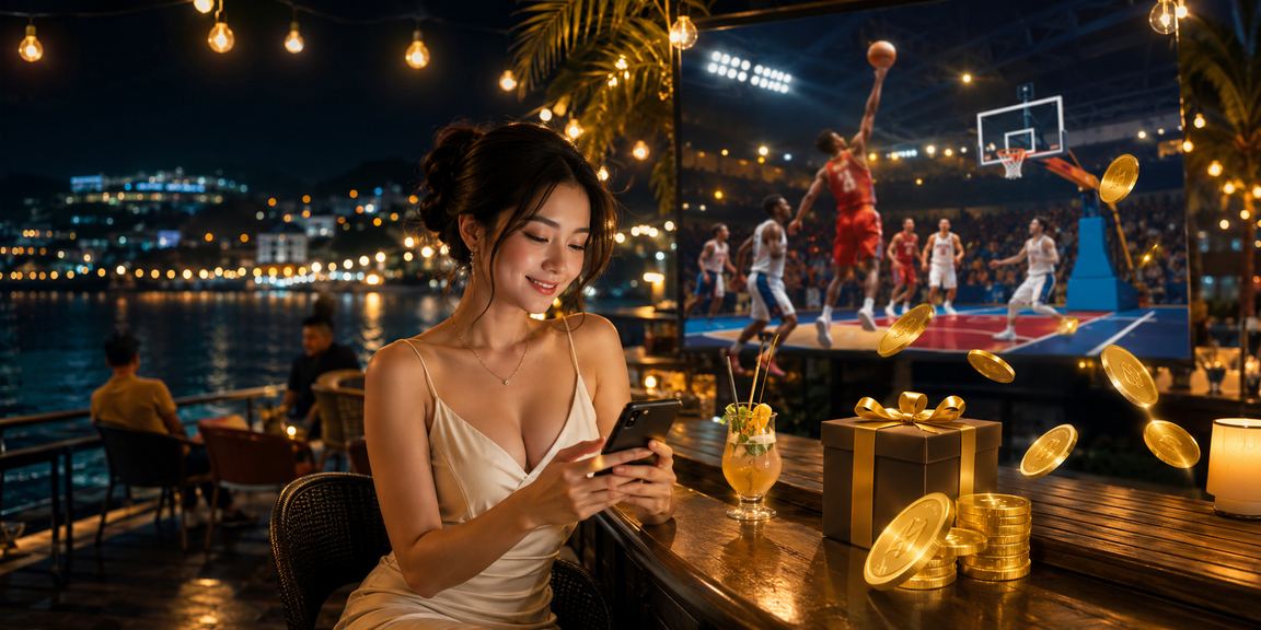 Ngữ cảnh Đà Lạt minh họa người dùng theo dõi bóng rổ và thể thao trên mobile